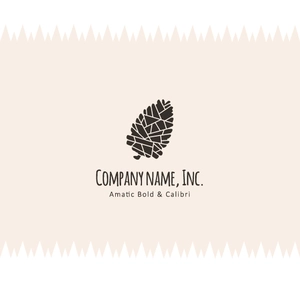 Pinus kerucut logotype desain